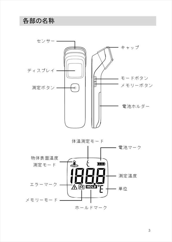 7-9222-01　非接触体温計（フォラケア・サーフスキャン） 　1242T1001