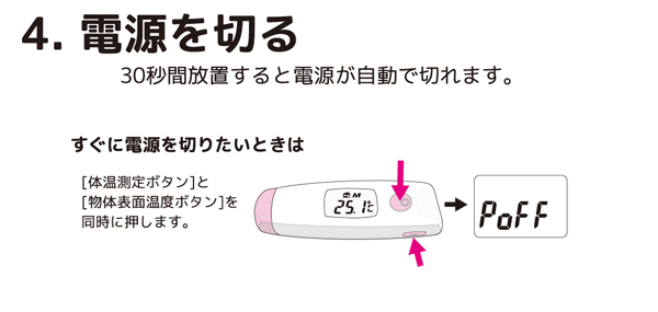 非接触体温計パピッとサーモLightの使い方19 width=